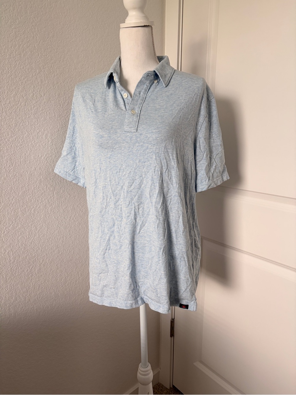 Faherty Light Blue Men's Polo Shirt Sz Large